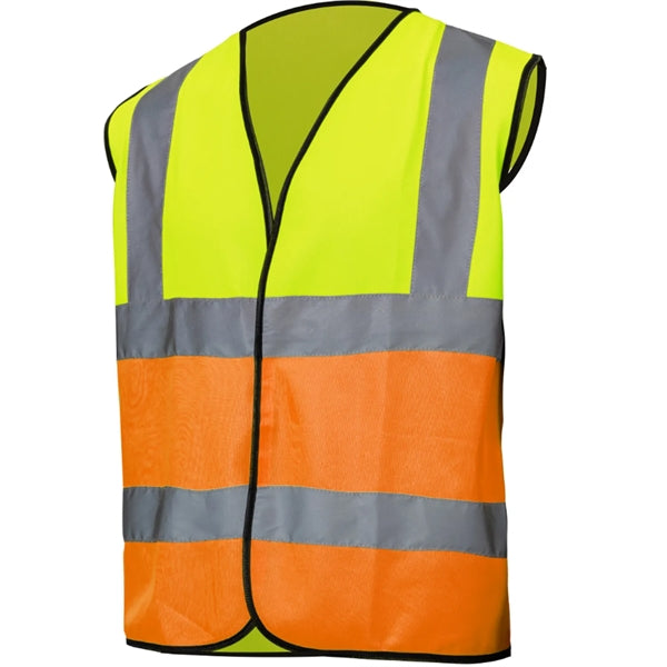 Hi Viz Class 2 Knitted Color Block Safety Loop & Hook Vest