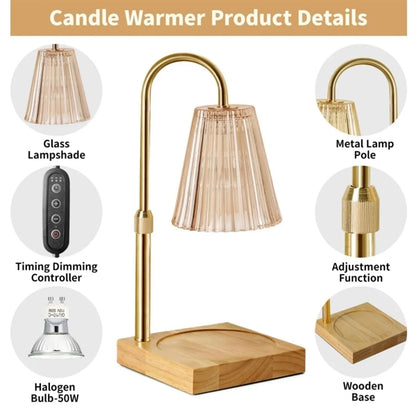 Adjustable Candle Warmer Lamp with Dimmer Timer
