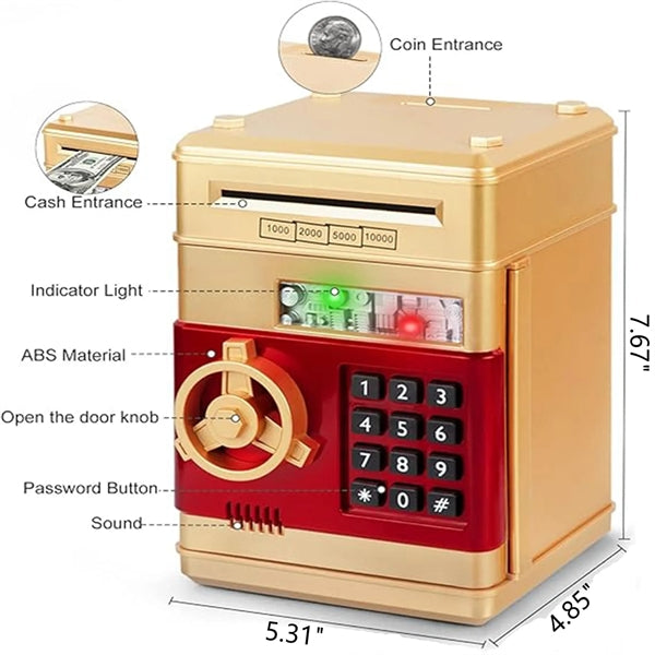 Cash Coin Password Piggy Bank For Kids Gift