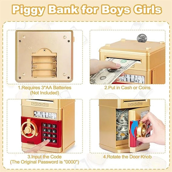 Cash Coin Password Piggy Bank For Kids Gift