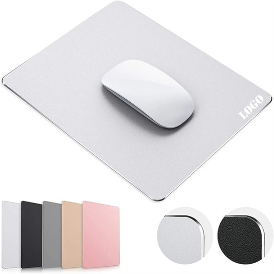 Silver Hard Metal Aluminum Mouse Pad