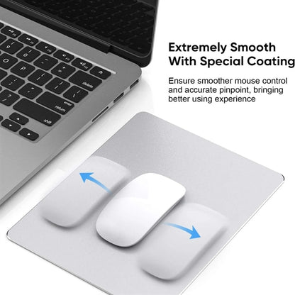 Silver Hard Metal Aluminum Mouse Pad