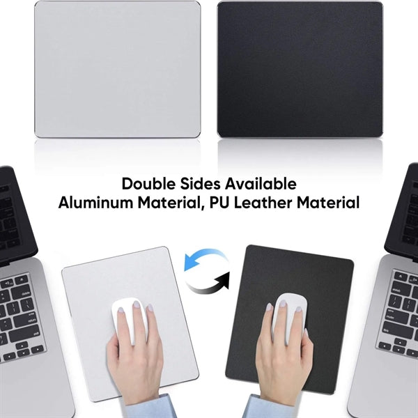 Silver Hard Metal Aluminum Mouse Pad