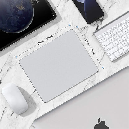 Silver Hard Metal Aluminum Mouse Pad