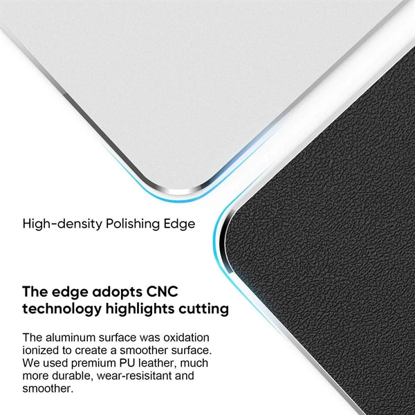 Silver Hard Metal Aluminum Mouse Pad