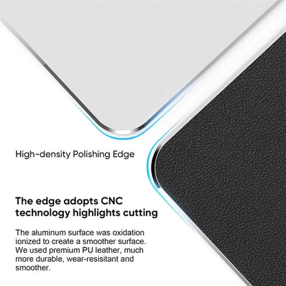 Silver Hard Metal Aluminum Mouse Pad