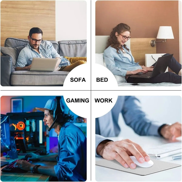 Silver Hard Metal Aluminum Mouse Pad