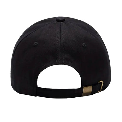 Buckle Closure Embroidered Baseball Cap