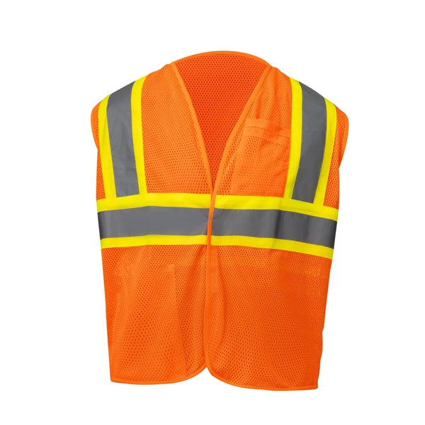 High Viz Class 2 Reflective Tape Safety Hook & Loop Vest