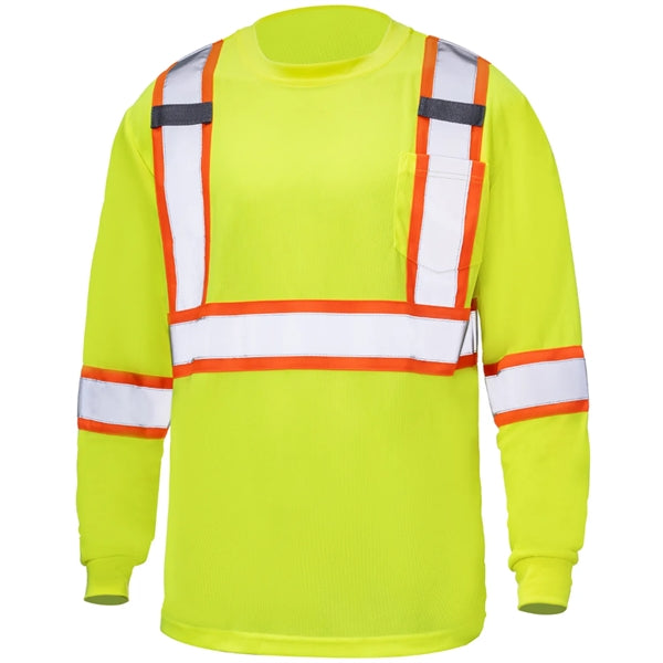 Hi-Viz Reflective Tape Safety Class 3 T-Shirt w/ Pocket
