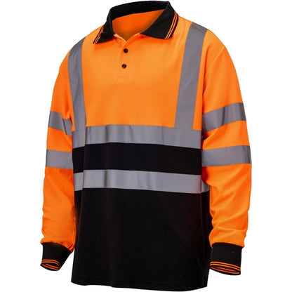 Hi Viz Class 3 Color Block Reflective Safety Polo Shirt