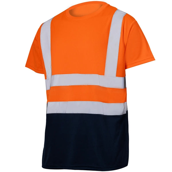 High Vis Class 2 Color Block Reflective Tape Safety T-Shirt
