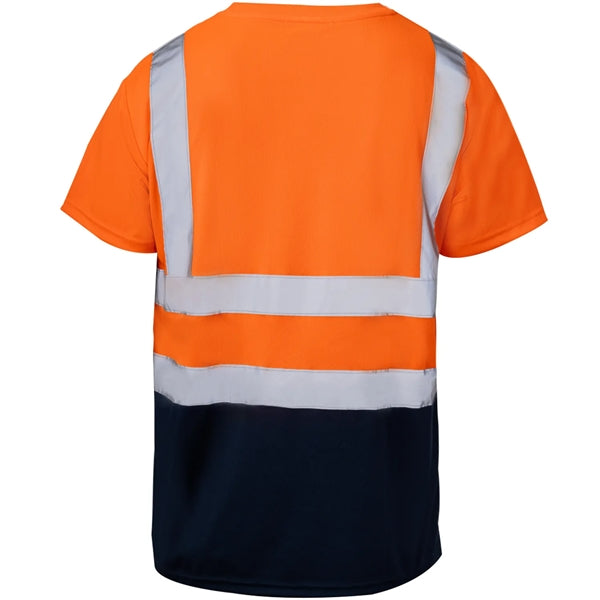 High Vis Class 2 Color Block Reflective Tape Safety T-Shirt