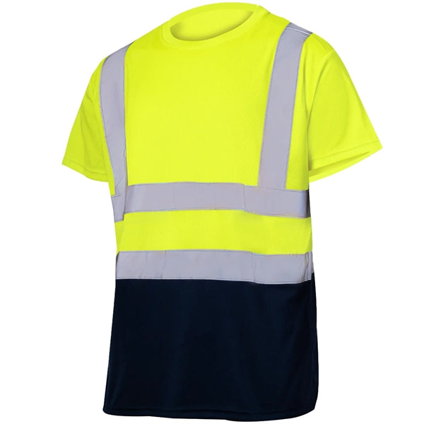 High Vis Class 2 Color Block Reflective Tape Safety T-Shirt