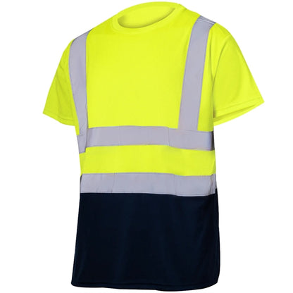 High Vis Class 2 Color Block Reflective Tape Safety T-Shirt