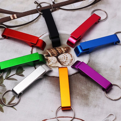 Colored Metal Bottle Opener Keychain