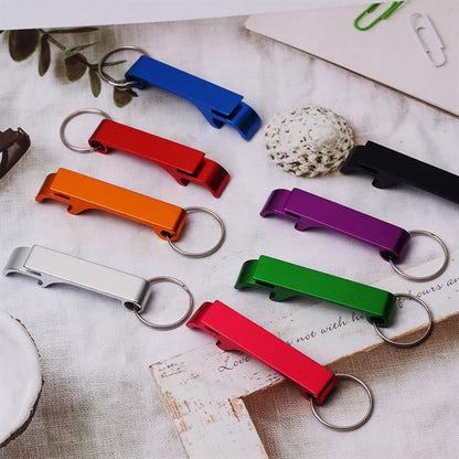 Colored Metal Bottle Opener Keychain