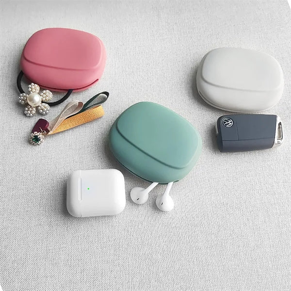 Promotional Earbuds Data Cable Silicone Case Storage Box