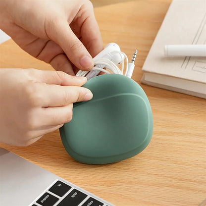 Promotional Earbuds Data Cable Silicone Case Storage Box