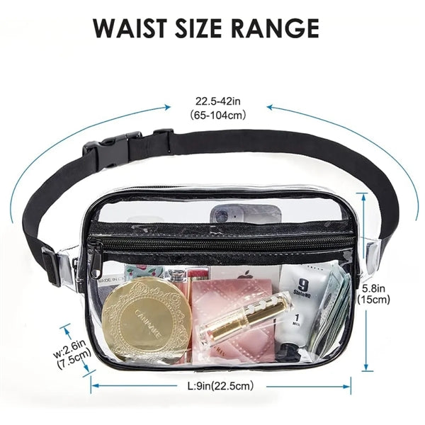 Clear Waist Bag Fanny Pack with Hands-Free Convenience