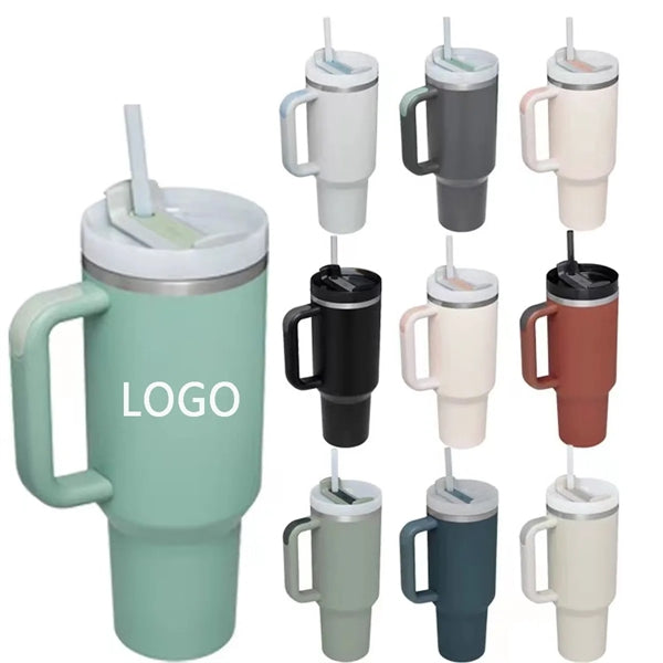 40oz Stainless Vacuum Tumbler with Lid and Straw