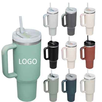 40oz Stainless Vacuum Tumbler with Lid and Straw
