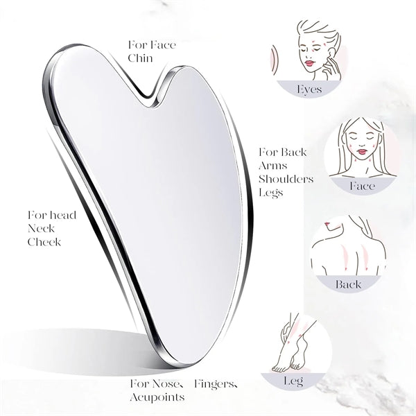 Stainless Steel Gua Sha Facial Tool for Self Care