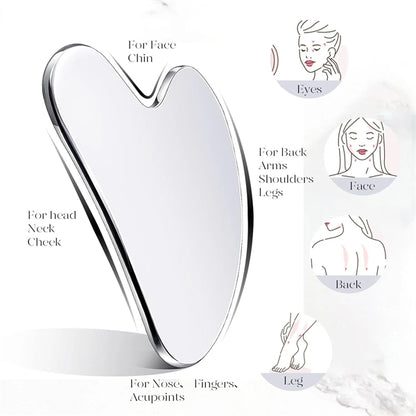 Stainless Steel Gua Sha Facial Tool for Self Care