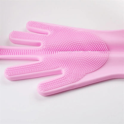 Multifunction Cleaning Gloves Dishwashing Pet Grooming Brush