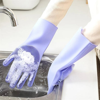 Multifunction Cleaning Gloves Dishwashing Pet Grooming Brush