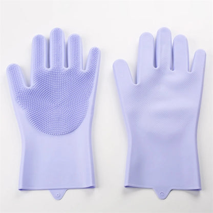 Multifunction Cleaning Gloves Dishwashing Pet Grooming Brush