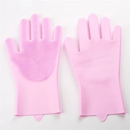 Multifunction Cleaning Gloves Dishwashing Pet Grooming Brush