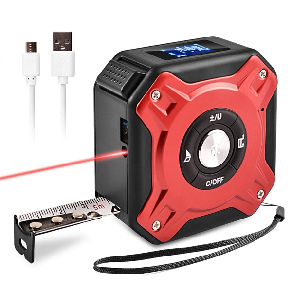 2-in-1 USB Rechargeable Laser Tape Measure