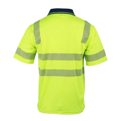 Class 3 Hi Viz Cotton Knitted Segmented Tape Safety Polo