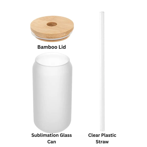 16Oz Sublimation Frosted Beer Can Glass