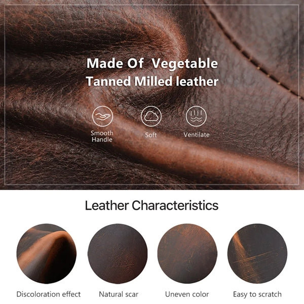 5-cigar Portable Genuine Leather Cigar Case
