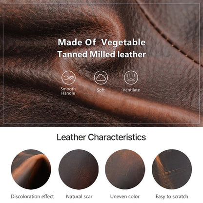 5-cigar Portable Genuine Leather Cigar Case