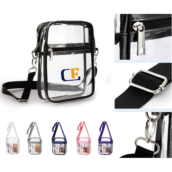 Crossbody Clear Bag With Front Pocket