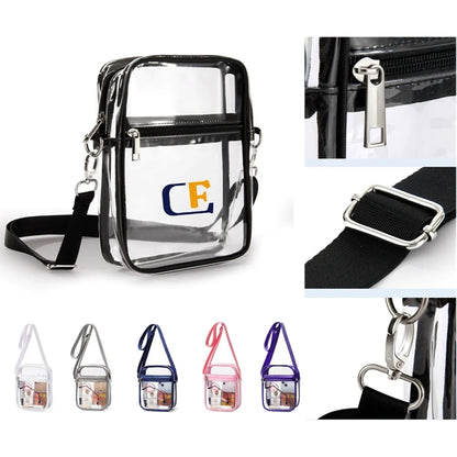 Crossbody Clear Bag With Front Pocket
