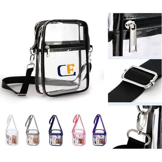Crossbody Clear Bag With Front Pocket