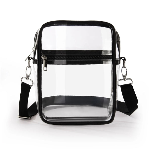 Crossbody Clear Bag With Front Pocket