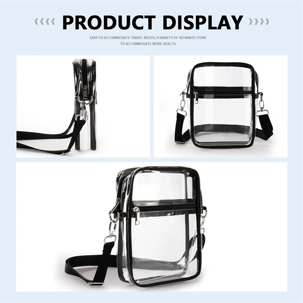 Crossbody Clear Bag With Front Pocket