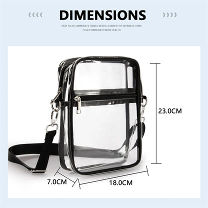 Crossbody Clear Bag With Front Pocket