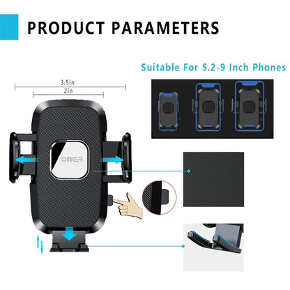 Car Cell Phone Holder Long Arm for Dashboard Windshield Vent