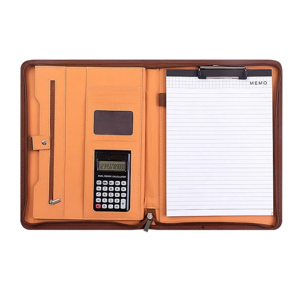 Business Padfolio Folder With Zipper