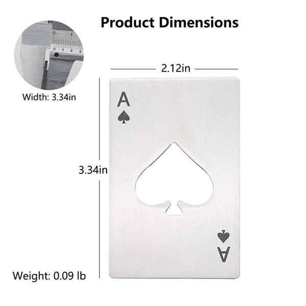 Portable Stainless Steel Credit Card Size Bottle Opener