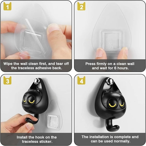Cute Wink Cat Hooks