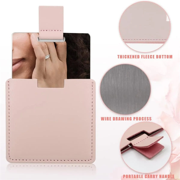 Unbreakable Mirror With Leather Case