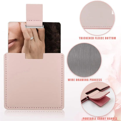 Unbreakable Mirror With Leather Case