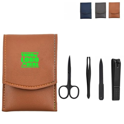 4-in-1 Luxury PU Leather Manicure Set